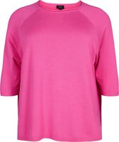 ZIZZI CACARRIE, 3/4, PULLOVER Dames Blouse - Rose - Maat XL (54-56)