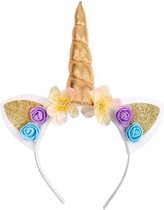 New Age Devi - Unicorn Haarband Diadeem Eenhoorn Tiara Haar Accessoire Hoofdband met Oortjes Verjaardagsfeestje Verkleden