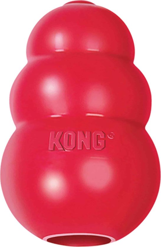 KONG Kauwbot – Hondenspeelgoed – Duurzaam rubber – 10.16cm – Rood – Maat L