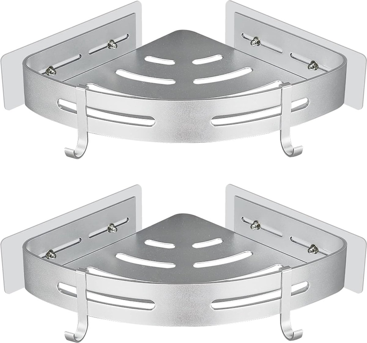 Doucheplank \ spice rack, corner shelf for bathroom kitchen_22.5 x 4.5 x 22.5 cm;