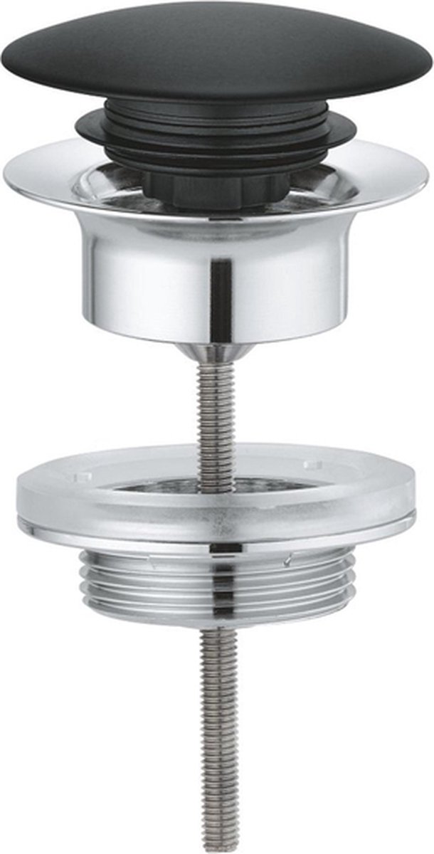GROHE afvoergarnituur push open zwart