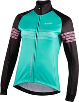 Nalini - Femme - Veste de cyclisme d'hiver - Veste de cyclisme chaude coupe-vent - Zwart - Turquoise - STRADALADYJKT - S