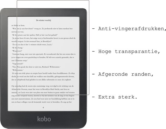 Hoes Geschikt voor Kobo Clara HD Hoesje Bookcase Cover Hoes Met Screenprotector - Hoesje Geschikt voor Kobo Clara HD Hoes Cover Case - Don't Touch Me van Mobiparts — afbeelding 4