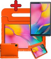 Hoes Geschikt voor Samsung Galaxy Tab A 10.1 2019 Hoes Kinder Hoesje Kids Case Cover Kidsproof Met Screenprotector - Hoesje Geschikt voor Samsung Tab A 10.1 2019 Hoesje Kinder Hoesje - Oranje