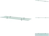 vidaXL Zwevende Glazen Plank - 100 x 20 cm - Transparant - 8 mm dikte - Wandsteun