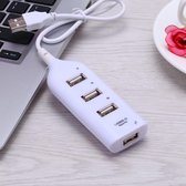 IBBO® - Port USB 4 en 1 - Répartiteur USB - Hub USB 4 ports 2.0 - Distributeur - LED - Convient pour Ordinateurs portables et PC - USB - Hub - 30 cm - Wit