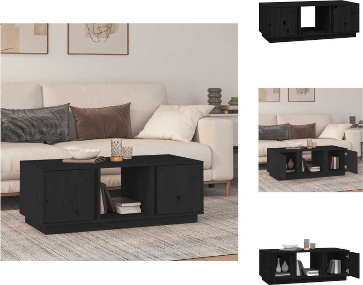 VidaXL Salontafel Grenenhout 110 x 50 x 40 cm Stabiel frame Voldoende opbergruimte Tafel