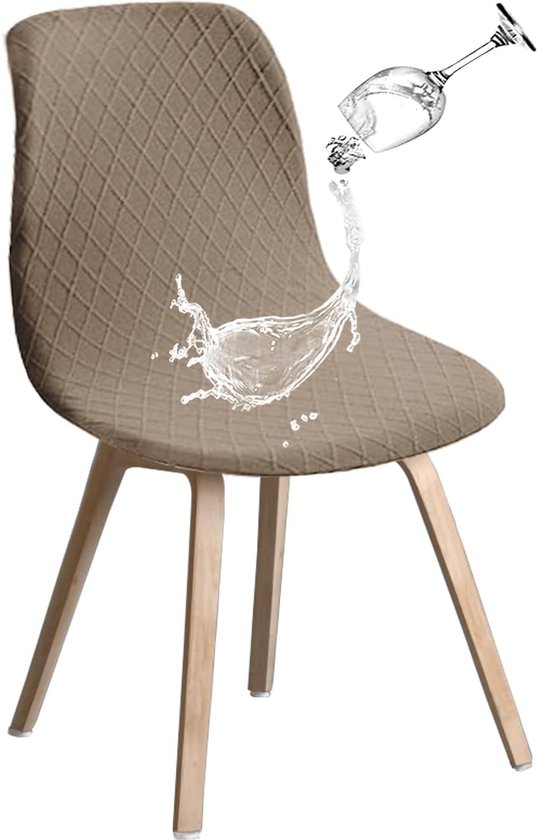 Highdi Luxe fluwelen Scandinavische eetkamerstoelhoezen, Scandinavische stijl, universele armloze stoelhoezen shell stoelhoezen, verwijderbare wasbare hoezen voor keuken, slaapkamer, woonkamer
