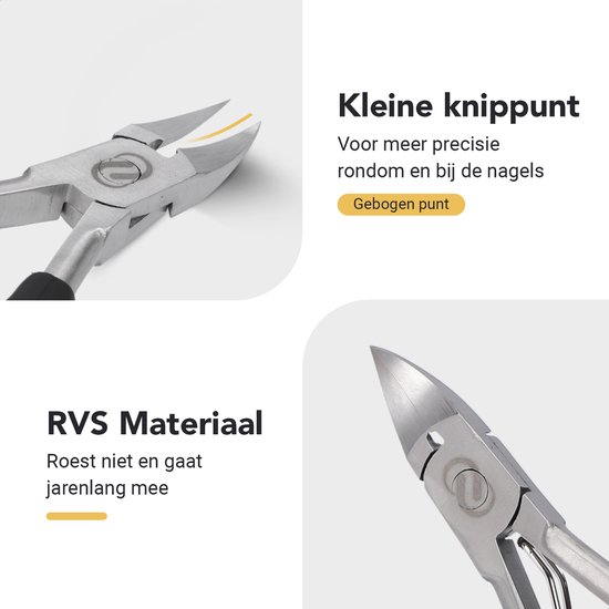 Professional Nailcutter Pro - Pince à ongles pour ongles et coins fongiques - Pince à angle à double transmission - Pince à double joint solide