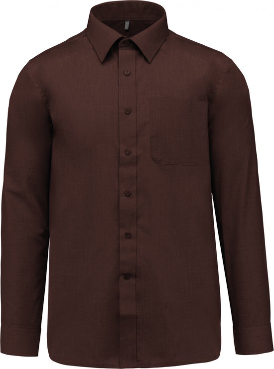 Chemise Homme Luxe 'Jofrey' manches longues Kariban Marron taille 6XL