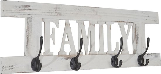 Cosmo Casa Ensemble d'armoire murale 2 pièces - Panneau d'armoire Home + Famille - Shabby - Look Vintage - Wit