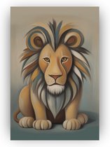 Picasso leeuw - Poster leeuw - Leeuw posters - Picasso poster - Poster dieren - Poster kinderkamer - 80 x 120 cm