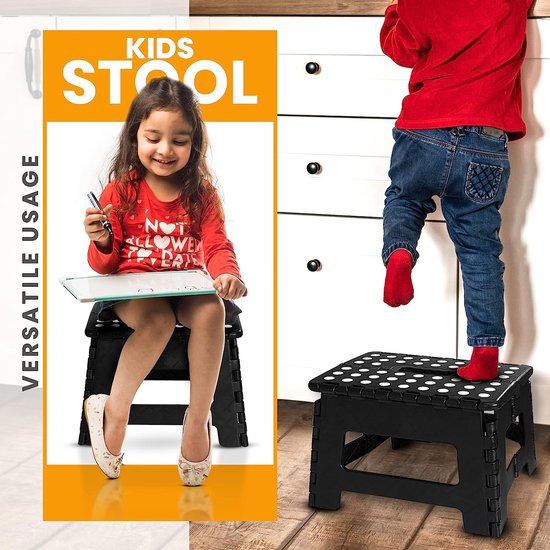 Tabouret pliable - Tabouret pliable de 9 pouces de hauteur pour enfants et  adultes, cuisine, jardin, salle de bain