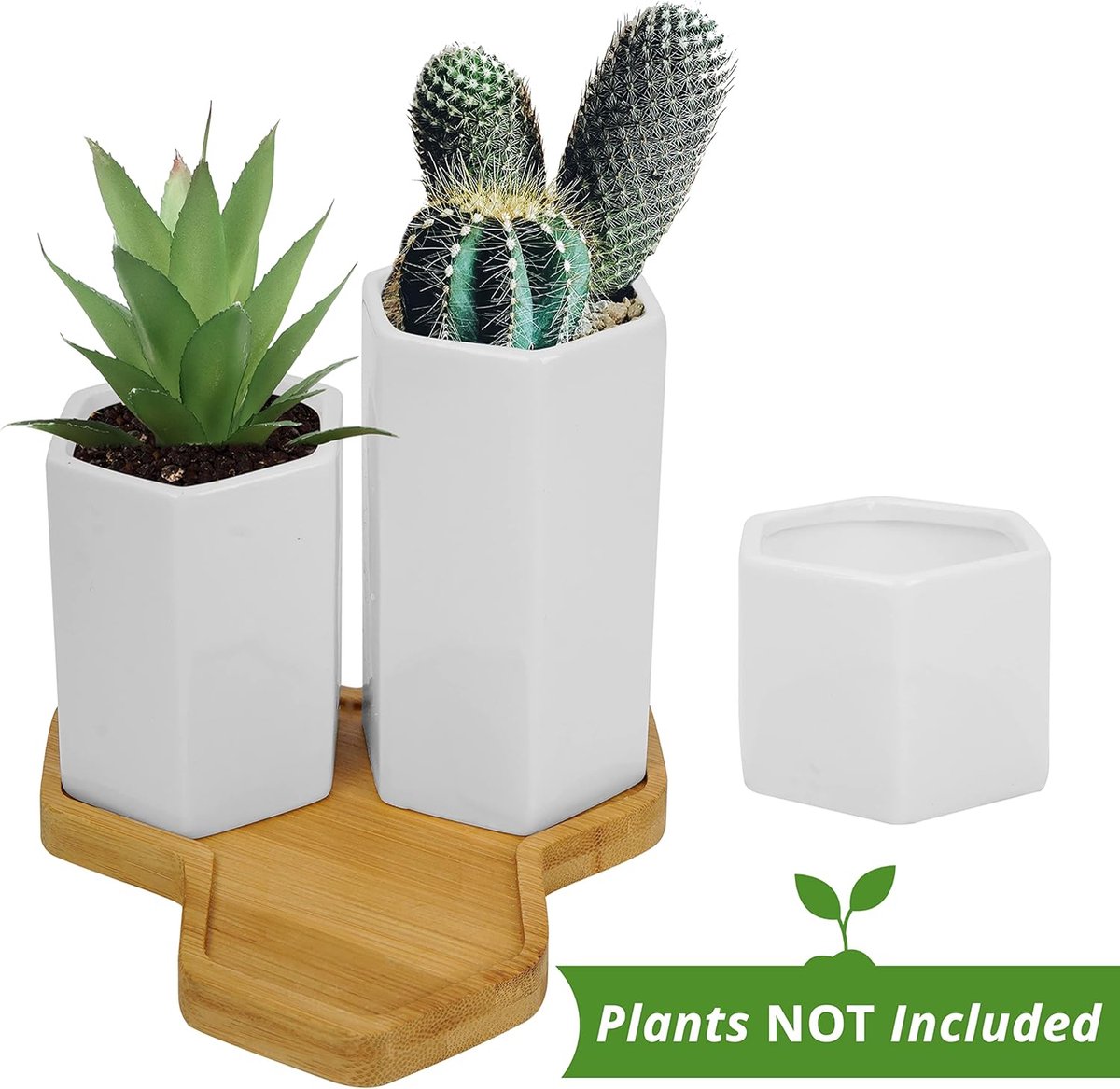 Binoster Bloempotten, schattige diervormige cartoon vetplanten vaas bloempotten, containers, decoratie plantenpotten, bureau mini ornament (Panda