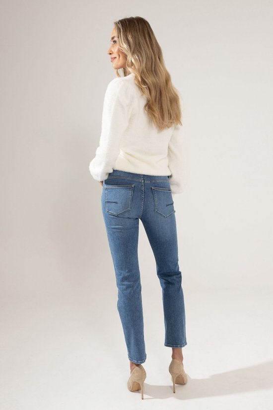 GARCIA Celia Dames Straight Fit Jeans Blauw - Maat W28 X L28