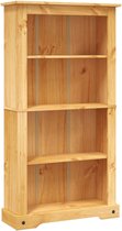 vidaXL - Boekenkast - grenenhout - met - 4 - planken - Corona-stijl - 81x29x150 - cm