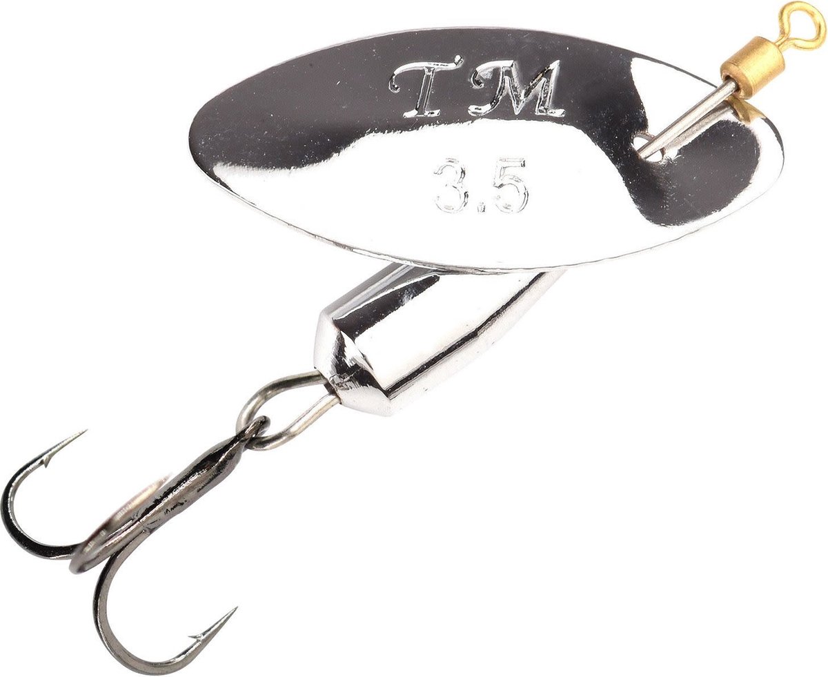 Trout Master Spinner La Tournante 3.50gr - 50mm - Treble Haak 10 (incl Single Haak 8) - Maat : Silver