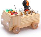Montessori Speelgoed voor 3+ Jaar Oud, Montessori Schroevendraaier Busy Board Set Houten Auto Speelgoed voor Meisjes en Jongens Vroeg Onderwijs Leren Zintuiglijke Fijne Motoriek Speelgoed