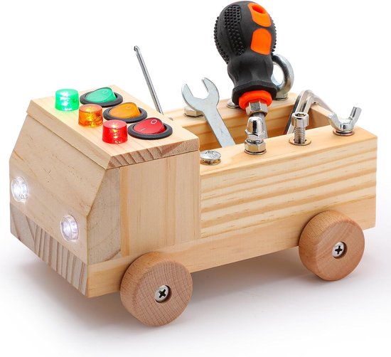 Jouet Montessori En Bois Busy Board Avec Tournevis, Clés, Serrures - Pour Enfants 3,4,5 Ans | Jouet éducatif Motricité Fine, Cadeau Garçon Fille