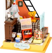 Crafts&Co Kit de construction miniature Adultes – Bois – Maison de poupée DIY – Cadeau de Noël – Chambre de Dream