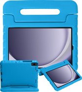 Hoes Geschikt voor Samsung Galaxy Tab A9 Hoes Kinder Hoesje Kids Case Cover Kidsproof - Hoesje Geschikt voor Samsung Tab A9 Hoesje Kinder Hoesje - Blauw