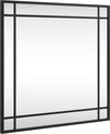 vidaXL - Wandspiegel - vierkant - 50x50 - cm - ijzer - zwart