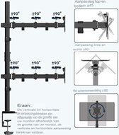 Gratyfied- Monitor Arm 2 Schermen- Monitor Arm 2 Screens- Laptop Arm Standaard- Laptoparm Standaard