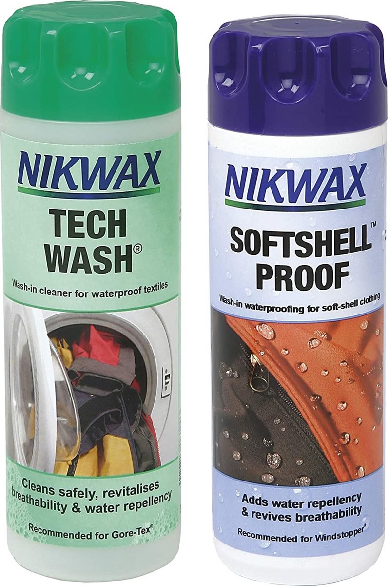Nikwax Tech Wash/Softshell Proof Twin Pack 2x300ml (Human