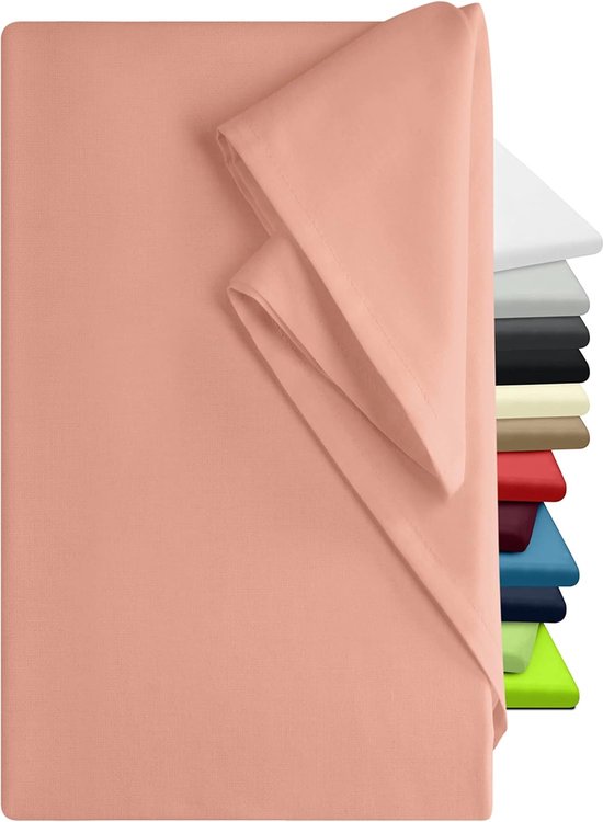 Bedlaken zonder elastiek Huishoudhanddoek in veel kleuren en maten 100% katoen, Ongeveer 150 x 250 cm, Donkerroze