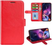 Motorola Moto G54 Hoesje - MobyDefend Wallet Book Case (Sluiting Achterkant) - Rood - GSM Hoesje - Telefoonhoesje Geschikt Voor Motorola Moto G54