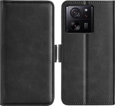 Xiaomi 13T - 13T Pro Hoesje - MobyDefend Luxe Wallet Book Case (Sluiting Zijkant) - Zwart - GSM Hoesje - Telefoonhoesje Geschikt Voor Xiaomi 13T