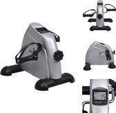 vidaXL Mini Hometrainer - Geschikt voor benen en armen - Compact en lichtgewicht - Verstelbare weerstand - LCD display - Zwart/zilver - 34.5 x 24 x 31cm - Max - 100 kg - Hometrainer