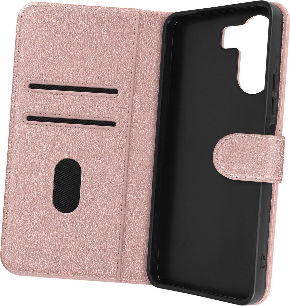 Avizar Case Geschikt voor Xiaomi Redmi 13C en Poco C65, portemonnee en videohouder, Roze