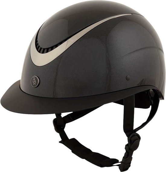 BR Casque d'équitation Theta Plus Peint Marine/Gunmetal - 58/60