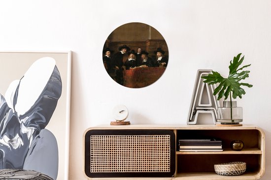 Les échantillonneurs - Peinture de Rembrandt van Rijn Cercle mural aluminium