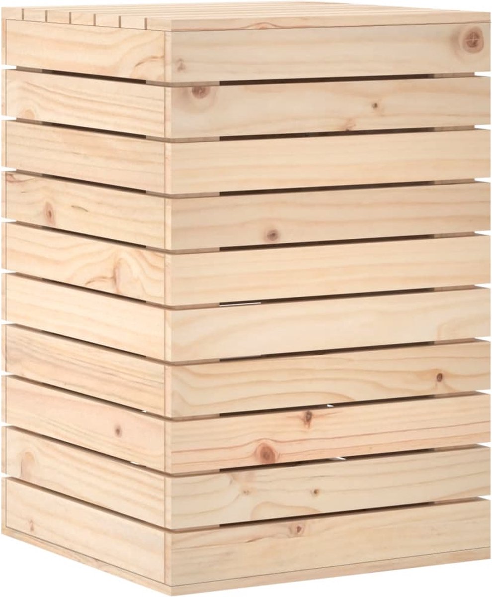 Goedkoopste vidaXL - Wasmand - 44x44x66 - cm - massief - grenenhout