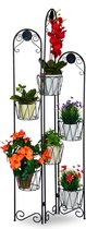 Relaxdays plantenrek - bloemenrek - plantentrap - etagere voor planten - 6 etages