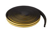 Wovar Tochtstrip zwart | Zelfklevende tochtstrip voor Kieren 4 tot 6 mm | 7.5 Meter | Tochtstrips voor deuren | Tochtband | Deurborstel | Tochtstrip deur