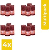 Bolsius - Bougie Rustique - 4 Pièces - Rouge - 13cm - Pack économique 4 pièces