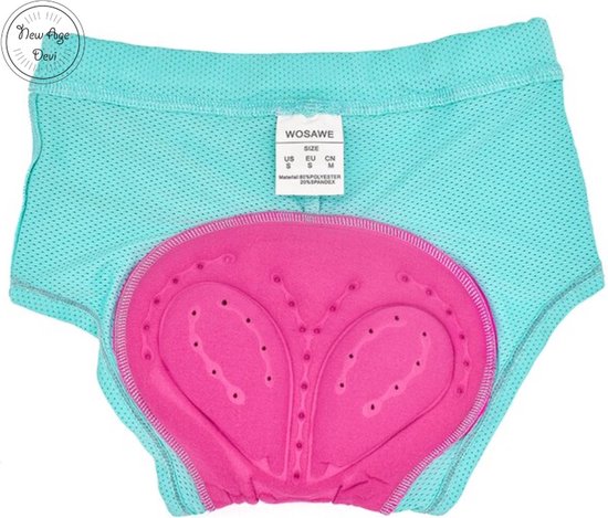 Fietsonderbroek Dames en Heren met Zeem - Fietsondergoed - Fietsonderbroek - Mint - XL (valt klein, als L) van Merkloos — afbeelding 5