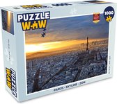 Puzzel Parijs - Skyline - Zon - Legpuzzel - Puzzel 1000 stukjes volwassenen