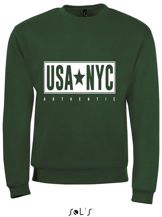 Sweatshirt 359-11 USA-NYC - Groen, L