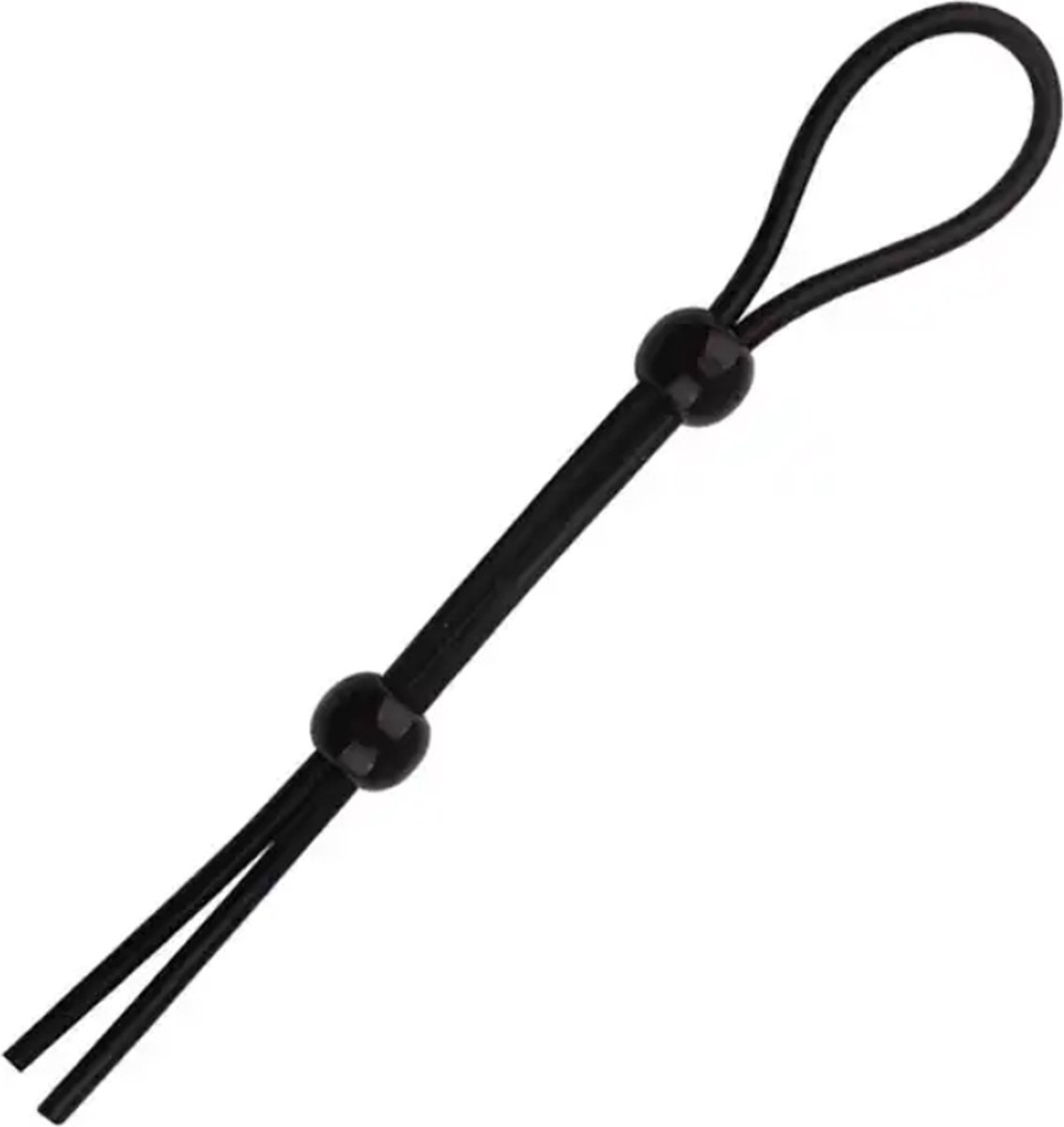 Goedkoopste Verstelbare Lasso Cockring I Penisring I Cockring I Siliconen I Met 2 Verstelbare Ringen I 19 CM Diameter I Zwart