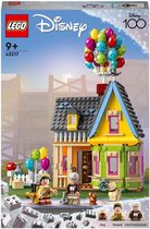 LEGO 43217 La maison Disney et Pixar du film « Up », Jouets à construire avec des Ballons , des Figurines de Carl, Russell et Dug, Set de modèles à collectionner pour célébrer le 100e anniversaire de Disney, idée cadeau emblématique