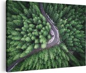 Artaza Tableau sur Toile Route dans la Forêt - Nature - 90x60 - Photo sur Toile - Impression sur Toile - Décoration murale