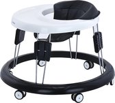 Ubravoo® Loopstoel - Loopstoeltje Baby 6-18 Maanden Peuter - Opvouwbare Loopstoel Meisje Jongen Met 9 Verstelbare Hoogtes - Zwart