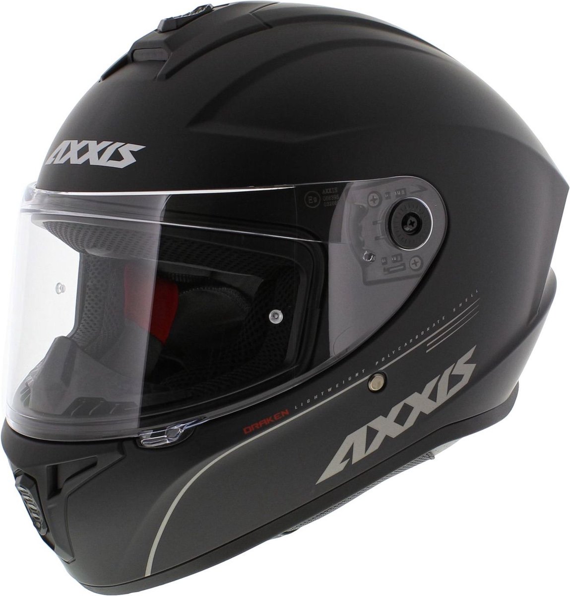 Axxis Draken S integraal helm solid mat zwart XS - Motorhelm / Karthelm