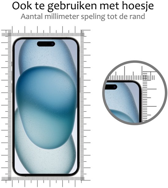 Protecteur d'écran en Glas Tempered Glass iPhone 15 Pro , couverture complète - 2 paquets