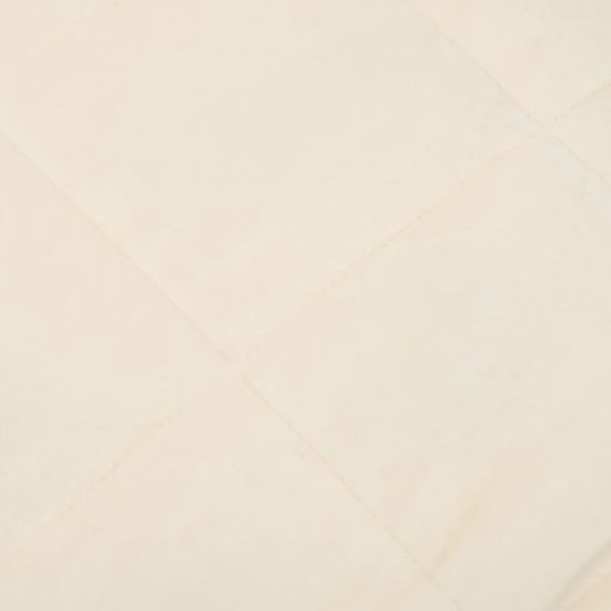 vidaXL - Verzwaringsdeken - 137x200 - cm - 10 - kg - stof - lichtcrèmekleurig