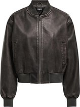 ONLY ONLJANE FAUX LEATHER WASHED BOMBER OTW Dames Jas - Maat XS